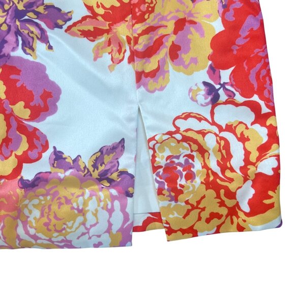 Runaway The Label Strapless Floral Satin Jade Mini Dress Acadia M US 6 UK 10 NWT - Picture 7 of 7